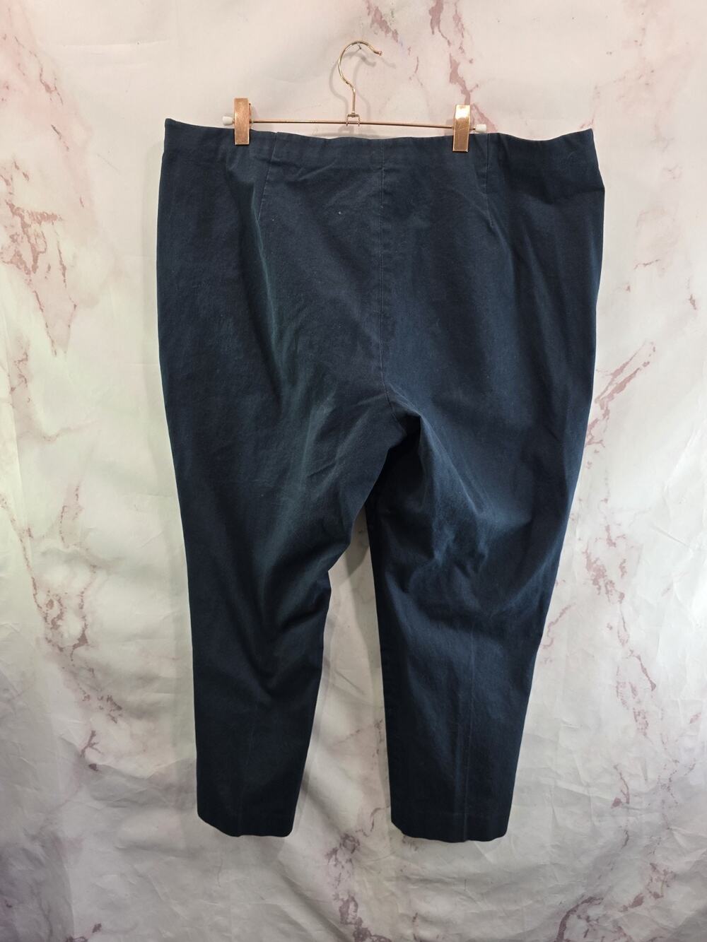 J Jill Pants Womens 18 X 26 Navy Blue High Rise Chino Straight Leg Crop Short